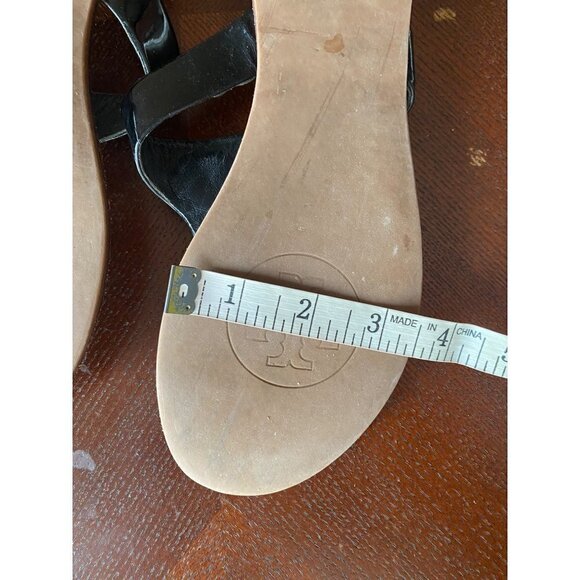 Tory Burch Cameron Black Patent Leather Thong Casual Sandal - 6 1/2 - Picture 11 of 11